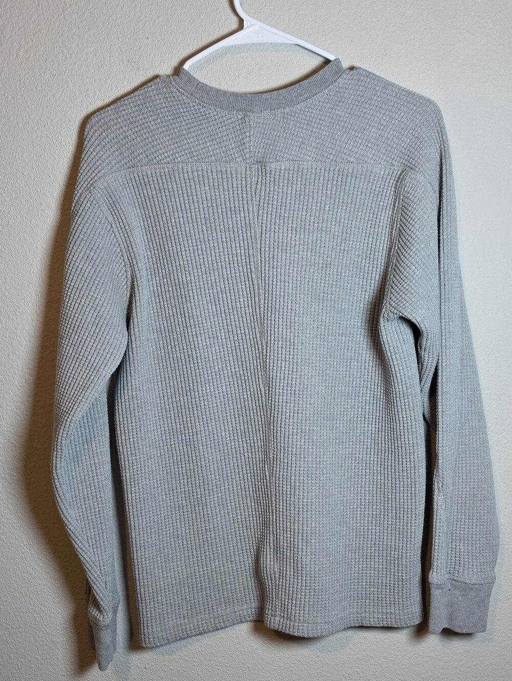 Rails Wade Thermal Shirt Small Heather Gray Waffle Knit Long Sleeve Athleisure - Picture 5 of 9